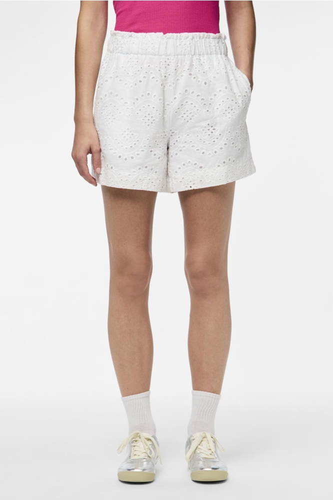 PCVILDE MW SHORTS WVN NOOS 17154745 BRIGHT WHITE